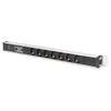 Image de Digitus DN-95412 Bloc multiprise 7 prises 250 V AC 50/60 Hz 16 A 4000 W avec protection contre les surtensions et filtre de fréquence Noir