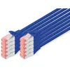 Image de DIGITUS Câble LAN Cat 6-1m - 10 pièces - RJ45 Câble réseau - S/FTP Blindé - Compatible Cat 6A & Cat 7 - Bleu