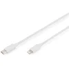 Image de DIGITUS Lightning vers USB-C - Câble de données/charge - MFI - 9V/2A - 2 m - blanc