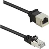 Image de Renkforce RF-4394127 RJ45 Câble réseau, câble patch CAT 5e F/UTP 5.00 m noir Rallonge avec cliquet d'encastrement, cont