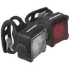 Image de Trelock 4016167072350 Front+Rear Light LS260 SQUARELINE 38+8 Lumens with 4 Unisex-Adult, Noir