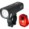 Image de SIGMA Kit d'éclairage vélo LED Aura 50/ Hiro 10 | Feu Avant et feu arrière à Piles Rechargeables | Kit d'éclairage Rechargeable et résistant aux intempéries avec USB-C