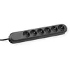 Image de Bachmann 381.148K Barrette de prises Smart 6xProtection prises de contact Ligne d'alimentation 3.0m, 250V - Noir