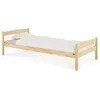 Image de IDIMEX Lit Simple lit Enfant lit Adulte Cadre de lit Boris 90 x 200 cm pin Vernis Naturel