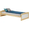 Image de IDIMEX Lit Simple lit Enfant Fritz 90 x 200 cm pin Massif Coloris Bois Naturel et Blanc