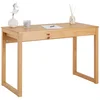 Image de IDIMEX Bureau en Bois avec 2 tiroirs Noah, Design scandinave, en pin Massif Coloris Naturel