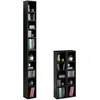 Image de IDIMEX Etagères modulables Musique pour CD et DVD, Lot de 2 Meubles de Rangement en Colonne avec 10 Compartiments, en mélaminé Noir Mat