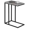 Image de IDIMEX Bout de canapé Debora Table d'appoint Table à café Table Basse de Salon Design Retro Vintage Industriel, Plateau rectangulaire en MDF décor béton et Cadre en métal Noir
