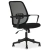 Image de IDIMEX Chaise de Bureau Ergonomique MOLLIS Noir Réglable en Hauteur avec Accoudoirs, Assise Rembourrée Confortable, Dossier en Tissu Respirant