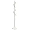 Image de IDIMEX Porte-Manteaux ZENO Portant à vêtements sur Pied en Forme d'arbre avec 6 Crochets sur différentes hauteurs, en métal laqué Blanc