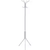 Image de IDIMEX Porte-Manteaux Arist Portant pour vêtements sur Pied Hauteur 174 cm avec 8 Crochets, Meuble d'entrée en métal laqué Blanc