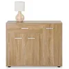 Image de IDIMEX Buffet Coraline, Commode Meuble de Rangement avec 1 tiroir et 3 Portes, en mélaminé décor chêne Sonoma - Dim : L 88 x H 70 x P 30 cm