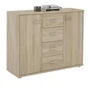 Image de IDIMEX Buffet Salle à Manger Elodie L 89 cm Coloris chêne Sonoma avec 4 tiroirs et 2 Portes, bahut Bas, Meuble de Rangement Style Moderne, 89 x 70 x 30 cm