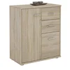 Image de IDIMEX Buffet Remy, Commode Meuble de Rangement avec 2 tiroirs et 2 Portes, en mélaminé décor chêne Sonoma