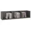 Image de IDIMEX Etagère Murale NELLO, Meuble de Rangement pour CD et DVD ou décoration avec 3 Compartiments Ouverts, en mélaminé Gris Mat