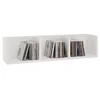 Image de IDIMEX Etagère Murale NELLO, Meuble de Rangement pour CD et DVD ou décoration avec 3 Compartiments Ouverts, en mélaminé Blanc Mat