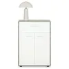 Image de IDIMEX Buffet Salle à Manger Calais L 60 cm Coloris béton et Blanc avec 2 Portes bahut Bas Meuble de Rangement Style Moderne Commode vaisselier 60 x 84 x 30 cm