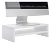 Image de IDIMEX Support d'écran d'ordinateur Display, réhausseur pour Moniteur avec étagère intermédiaire Dimensions 42 x 14 x 24 cm, en mélaminé Blanc Mat
