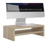 Image de IDIMEX Support d'écran d'ordinateur Display, réhausseur pour Moniteur avec étagère intermédiaire Dimensions 42 x 14 x 24 cm, en mélaminé décor chêne Sonoma