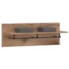 Image de IDIMEX Portemanteau Mural Hera avec étagère et 3 patères en Bois, 88 x 33 x 31 cm, pour Couloir ou entrée Moderne, Coloris chêne