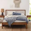 Image de IDIMEX Lit 140 x 200 avec sommier APOANA en Bois Massif Coloris châtaignier, Cadre Robuste avec tête de lit à barreaux, lit Adulte Double pour Chambre Confortable et Moderne, Structure Stable