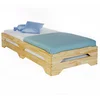 Image de IDIMEX Lot de 2 Lits superposables Ronny 90 x 200 cm Couchage supplémentaire Fonctionnel en pin Massif Vernis Naturel