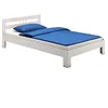 Image de IDIMEX Lit Simple Theo 120 x 200 cm lit pour Enfant et Adulte en pin Massif lasuré Blanc, avec tête de lit