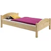 Image de IDIMEX Lit Simple FLIMS 100 x 200 cm lit pour Enfant en pin Massif Vernis Naturel, avec tête et Pied de lit Arrondi