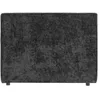 Image de IDIMEX Tête de lit YOLAN 90 rembourrée, en Tissu Polyester pour lit 90 cm, sur Pieds en Plastique, Noir