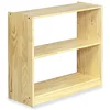 Image de IDIMEX Etagère Regale Rangement sur Pied ou étagère Murale avec 3 tablettes, en pin Massif Vernis Naturel
