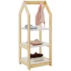 Image de IDIMEX Étagère à vêtement Enfant Sally en Pin Massif, Dressing Enfant avec Tringle à Vêtements, Tablette Inférieure Blanche, Penderie Enfant Montessori