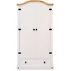 Image de IDIMEX Armoire Campo avec portes et tiroir laqué blanc/naturel - Armoire fabriquée en pin massif avec 1 tringle à vêtements et 2 étagères.