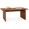 Image de IDIMEX Table Basse Salto rectangulaire pour Salon en Bois Massif Brun foncé, 110x45 cm, élégante et Minimaliste, Pieds en Bois
