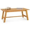 Image de IDIMEX Table Basse LUZERNA rectangulaire pour Salon en Bois Massif laqué, 110 x 45 cm, Design Moderne Minimaliste, Pieds en Bois