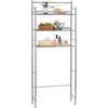 Image de IDIMEX Etagère de Salle de Bain MARSA Meuble de Rangement au-Dessus des Toilettes WC ou Lave-Linge avec 3 tablettes, en métal laqué Gris foncé