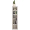 Image de IDIMEX Étagère pour CD et DVD Melodie en Bois avec 5 étagères, 21 x 88 x 20 cm, Idéal pour rangements CD et DVD, Semi-modulable, Coloris béton