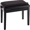 Image de Konig & Meyer 13900 banquette piano noir mat avec assise en velours noir