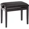 Image de Konig & Meyer 13911 banquette piano noir brillant avec assise en skaï noir