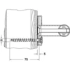 Image de Keuco Kit de fixation n°4 Plan Care dir Bef sans chevilles, 3x vis bois demi-ronde