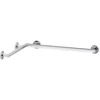 Image de Keuco Barre de douche/baignoire Plan Care 597/597mm, alu argenté anodisé/chromé