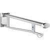 Image de Keuco Poignée d'appui rabattable WC Plan Care 700 mm, gauche, chromé/gris clair