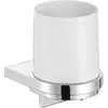 Image de KEUCO Moll Distributeur de Savon Liquide avec Porte-Savon en Plastique, 180 ML, métal chromé, Made in Germany, Rechargeable, avec vis et Chevilles, Distributeur de Savon Liquide pour percer