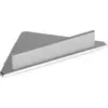 Image de Keuco EDITION 400 étagère de douche d’angle 24,5 x 24,2 cm, avec racloir, aluminium argenté anodisé, Made in Germany, vis et chevilles incluses, étagère de douche à percer