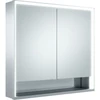 Image de Keuco Vis pour panneaux portes courtes Royal Lumos 80x73x16cm, c/ rangement, WV, 2 p., alu anodisé argent