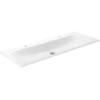 Image de Keuco Lavabo double en céramique X-Line 120,5x49,3 cm, avec trop-plein, blanc