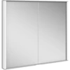 Image de Keuco Armoire miroir Royal Match 800x700x160mm, si-élox, BL, 2 portes battantes