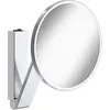 Image de Keuco iLook_Move Miroir grossissant avec éclairage, Rond, Ø20 cm, 5X, Fabriqué en Allemagne, métal chromé, avec Interrupteur Aller-Retour, encastré