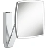 Image de Keuco Miroir cosmétique éclairé iLook_move 200x200mm, pivotant, basculant, chromé