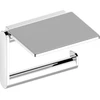 Image de Keuco Porte-papier toilette Plan ouvert, avec tablette, alu argenté anodisé / noir