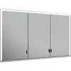Image de Keuco Vis pour panneaux portes longues Royal Lumos 120x73x16cm, sans Abl, blanc, 3 portes, alu anodisé argent